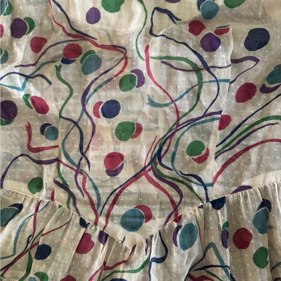 40s VTG Confetti Novelty Print Dress - Picture 7 of 12